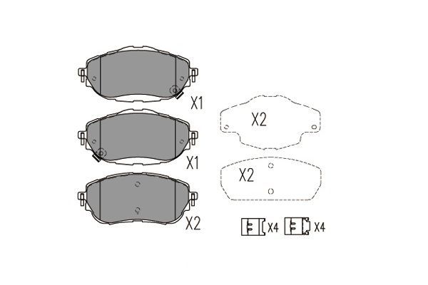 KAVO PARTS Комплект тормозных колодок, дисковый тормоз KBP-9123